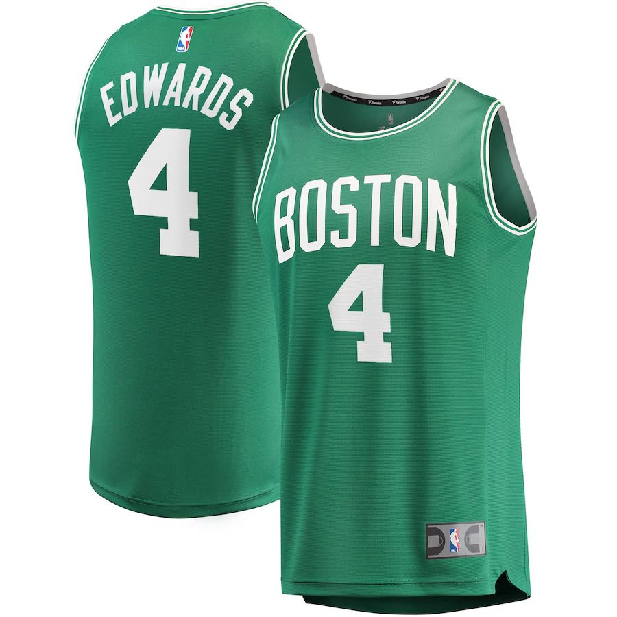 Men Boston Celtics #4 Carsen Edwards Fanatics Branded Kelly Green Fast Break Replica Player NBA Jersey